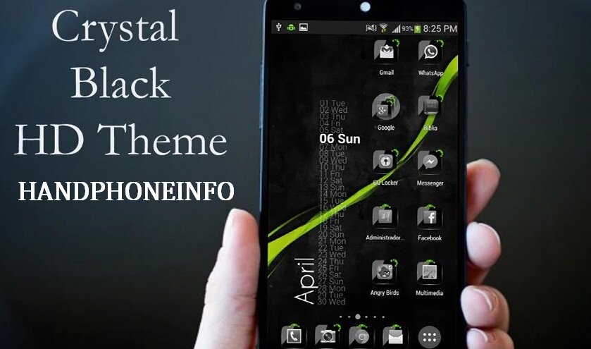 Theme Crystal Black Flat HD V12 APK